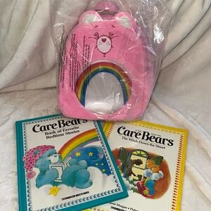 Care Bears backpack and two care Bears books